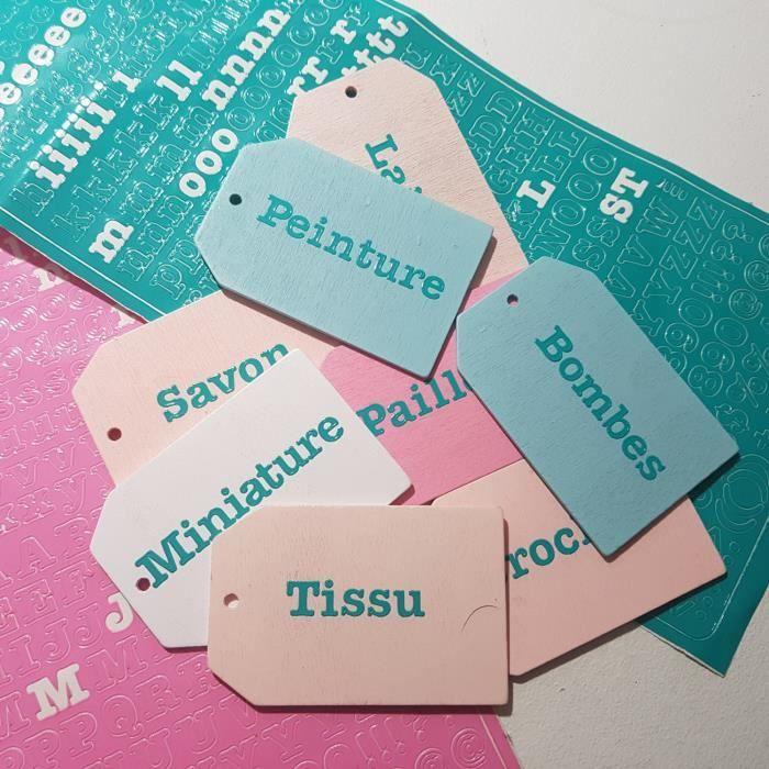 Alphabet Peel Off - GRAINE CREATIVE - Rose - 105x232 - Autocollants Décoratifs - Mixte