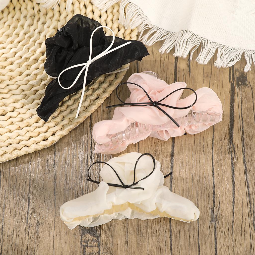 AWATYR Große Netzschleife Haarnadel Temperament Elegant Damen Haarspangen Prinzessinnenmode Greifspange Weibliches Haaraccessoire