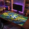 Podložka pod myš s logem brazilského fotbalu, prodloužená protiskluzová gumová podložka na stůl pro hraní her, kancelář, notebook, dárek pro fanouška