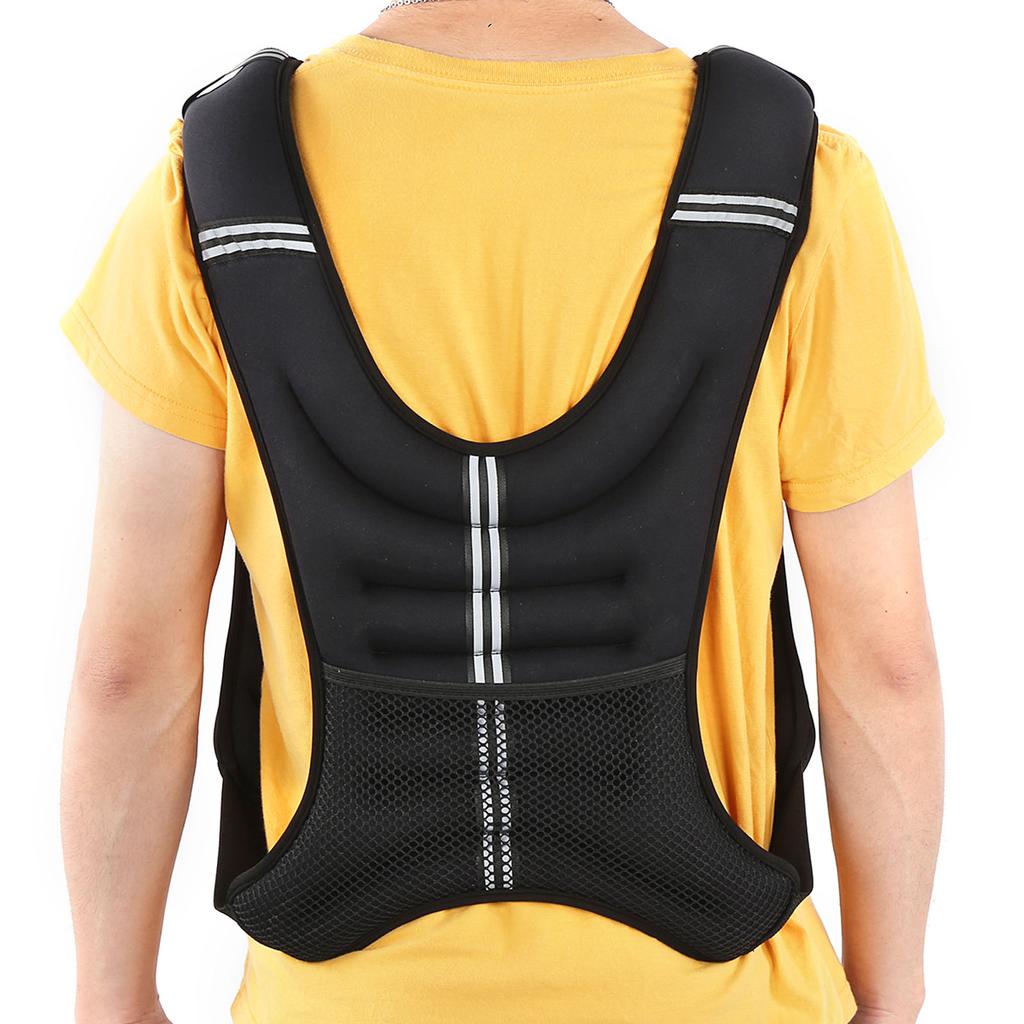 Weighted Vest, Buckle Body Weight Training Vest with Reflective Strips, Training Equipment for Fitness and Weight Loss