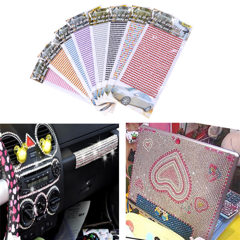 750Pcs/Set 3Mm Diy Phone Car Pc Decor Self-Adhesive   Stickers