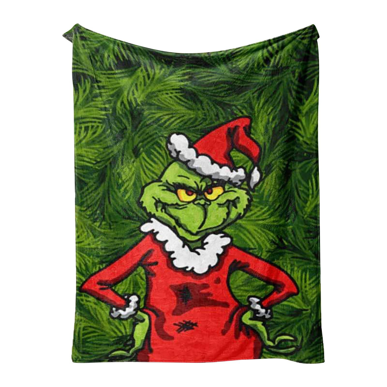 

Green Monster- Flannel Blanket Comfortable Flannel Digital Print Blanket One Size