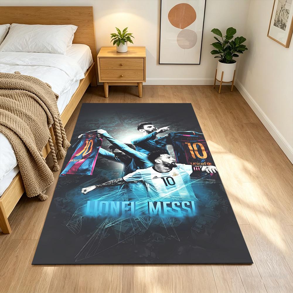 Inter Miami FC Messi Floor Rug Office Rug Perfect for Playrooms Bedrooms Foyer Hallway Antislip Carpet Office Home Decor Spiritual Gift