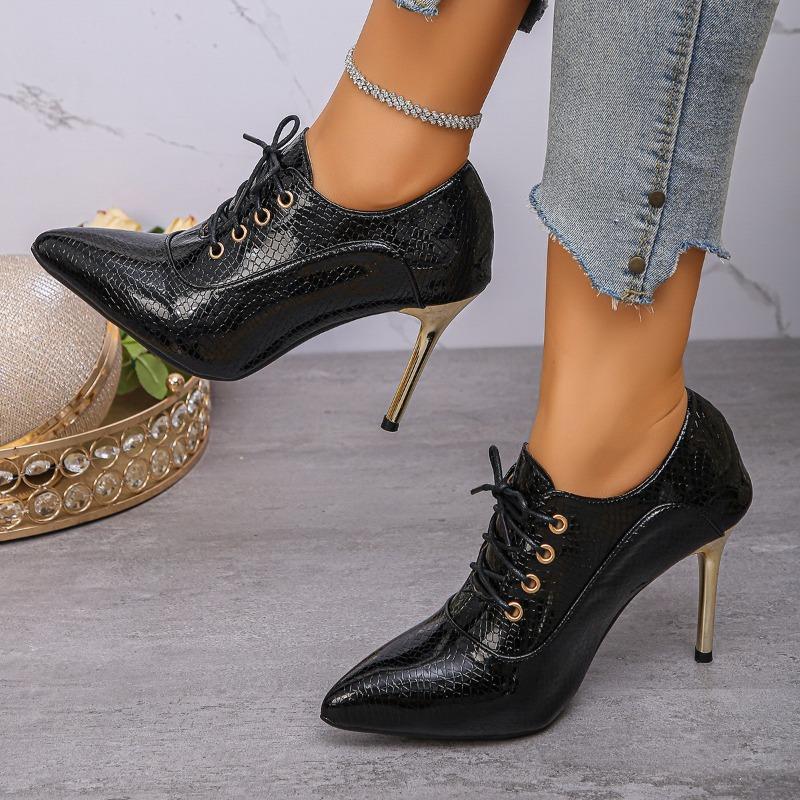 Fashion New Autumn High Heels in 2025 Pointed Toe Stiletto High-end Slimming Ankle Boots