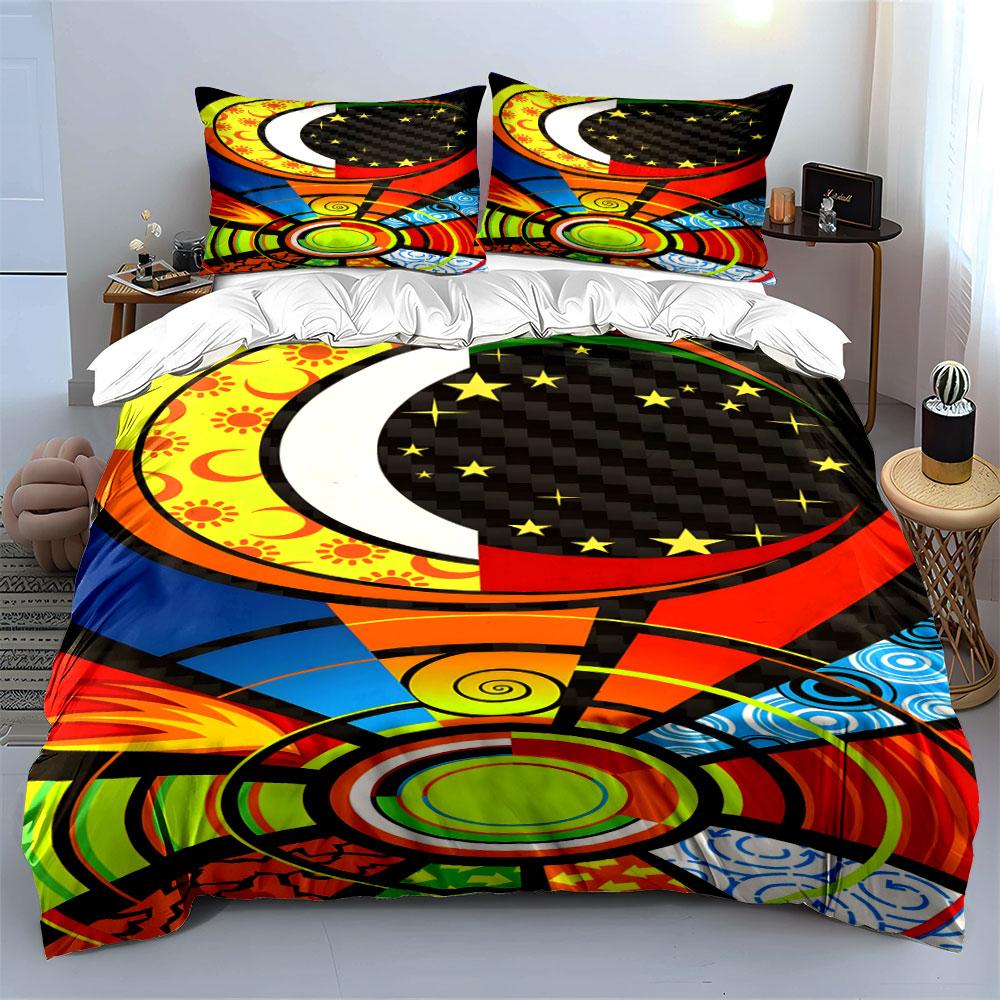 Crescent Moon, Stars, Spirals. Bedding Sets Duvet Cover Sets Duvet Covers Pillowcases(1 * Duvet Cover 2 * Pillowcases Without Duvet Insert)