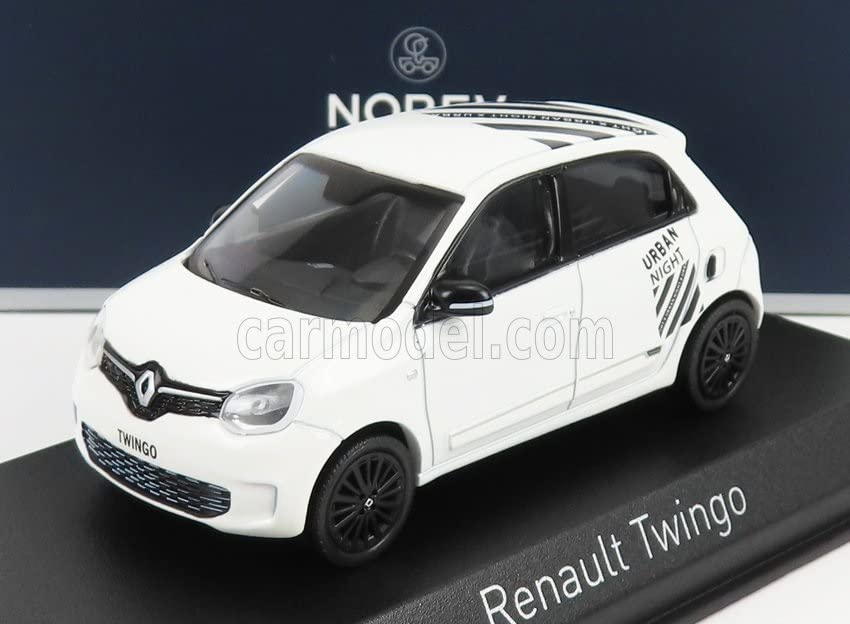NOREV Renault Twingo Miniature Car 1/43 Renault TWINGO URBAN NIGHT 2021 (White)