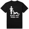 Футболка «Щасливий Чоловік, Красиве Життя» Модель T-shirt, Жіночий Повсякденний Стиль, Сатиричний та Гумористичний Дизайн, Для Щоденного Носіння, Подарунок для Пари Y2K