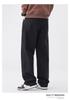 Men's Japanese Style Wide-Leg Casual Pants, Solid Color Straight-Leg, Versatile Cargo.