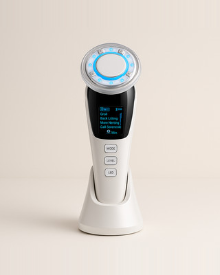 EMS Micro Current Face Lifting Facial Massager Sonic Vibration Face Massager Wrinkle Remover Hot Cool Beauty Device