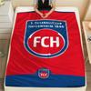 1PC 1. FC Heidenheim Patterned Flannel Blanket Suitable For All Seasons for Home Decor Warmth and Comfort Gifts Holiday Present