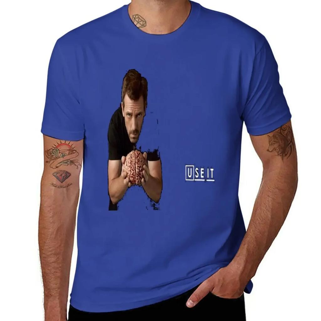 Dr House mit Gehirn T-Shirt Schweiß kundenspezifisch Herren weiße T-Shirts