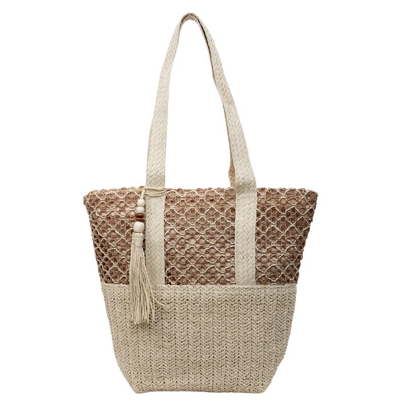 Tote Bag Women's Large-capacity New Summer Shoulder Woven Straw Bag Seaside Vacation Wind Beach Bag