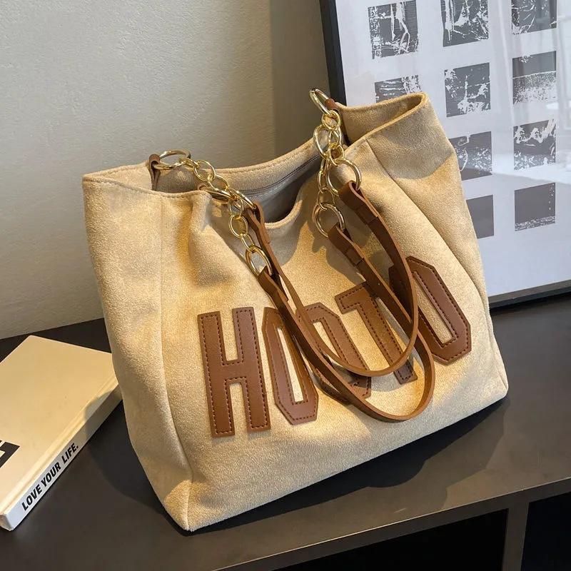 College Students Shoulder Canvas Bag Large Bag Women's Large Capacity 2025 New Summer Senior Sense Commuter Tote Bag