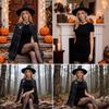 Spiders Costume Adult Cape Tights Necklace Chocker Earings Mask and Witch Hat Halloween Costume Outfit for Women