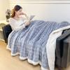 Nordic Style Bubble Lamb Wool Double-layer Blanket Four Season Universal Plush Thickened Multifunctional Public Room Nap Blanket