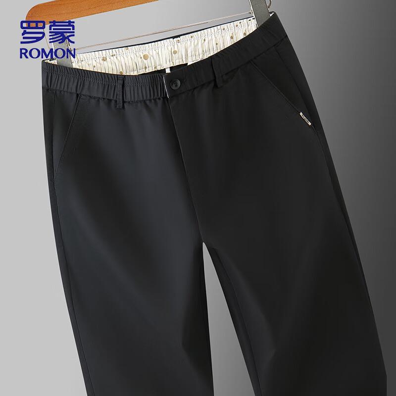 

ROMON Men s Ice Silk Straight Leg Casual Pants LMKZ98 33