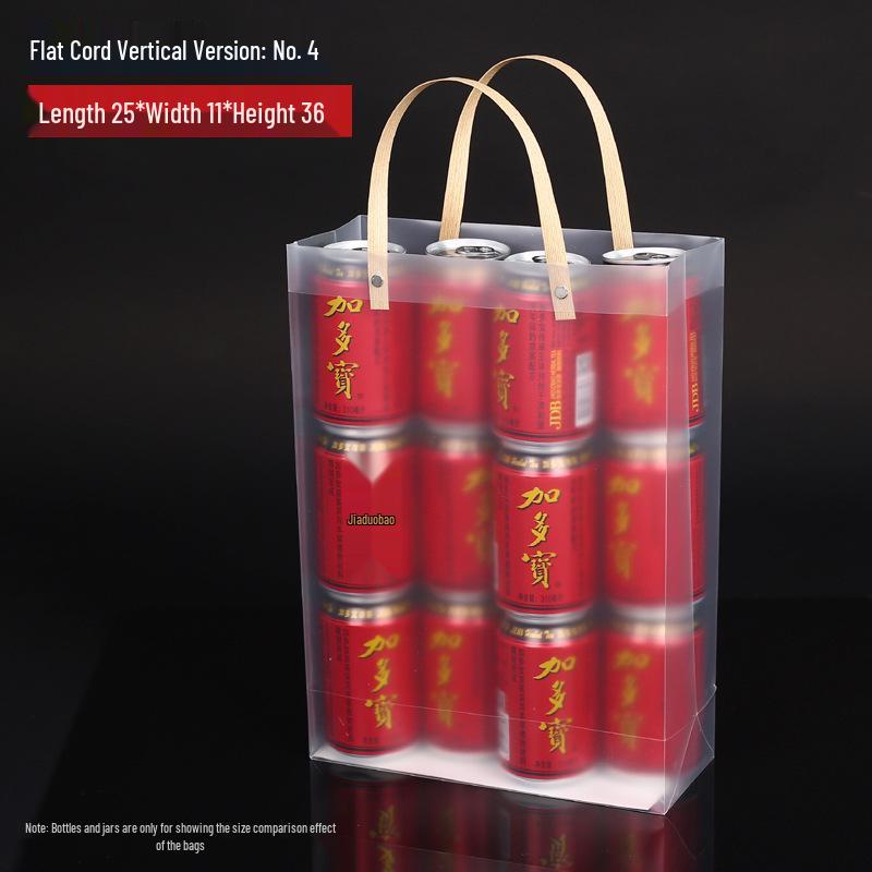 PP Transparent Frosted PVC Teacher's Day/Wedding Gift Tote Bag