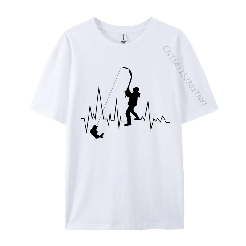 

Fish Heartbeat TShirt Winter Gift TShirt for Men Cotton Printed T Shirt Discount Xs Graphic T Shirts S