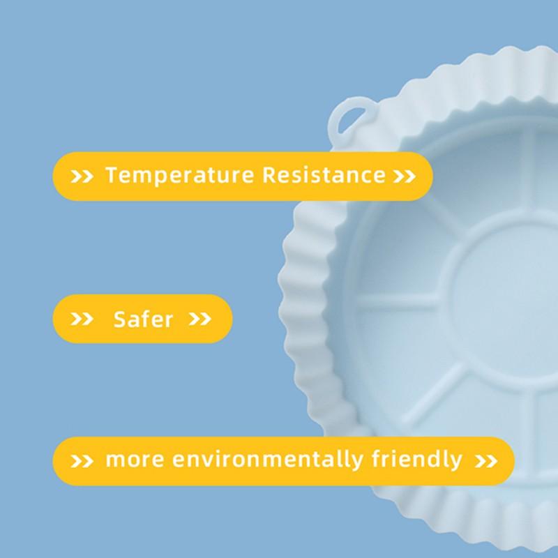 Blacha do pieczenia wielokrotnego użytku Frytownica powietrzna Kosz do pieczenia kurczaka Dywan Głęboka taca Frytownica do pieczenia Garnek silikonowy Okrągły Wymienny grill Akcesoria do patelni