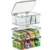 Tea Bag Storage Box Office Multi-function Storage Box Acrylic Seal with Lid Dustproof Storage Tank Coffee Sugar Compartment Box