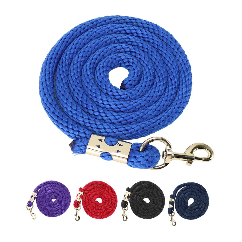 2m Horse Lunge Line Anti Breakage Rope Anti Slip Grip Horse Training Rope with Hook for Walking Hand