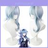 Cosplay Wig With Blue White Gradient Hightemperature Silk For Anime Costume Party