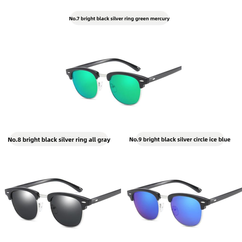 Half Frame Fishing Sunglasses With Polarized Lens For Outdoor Cycling And Men Women
