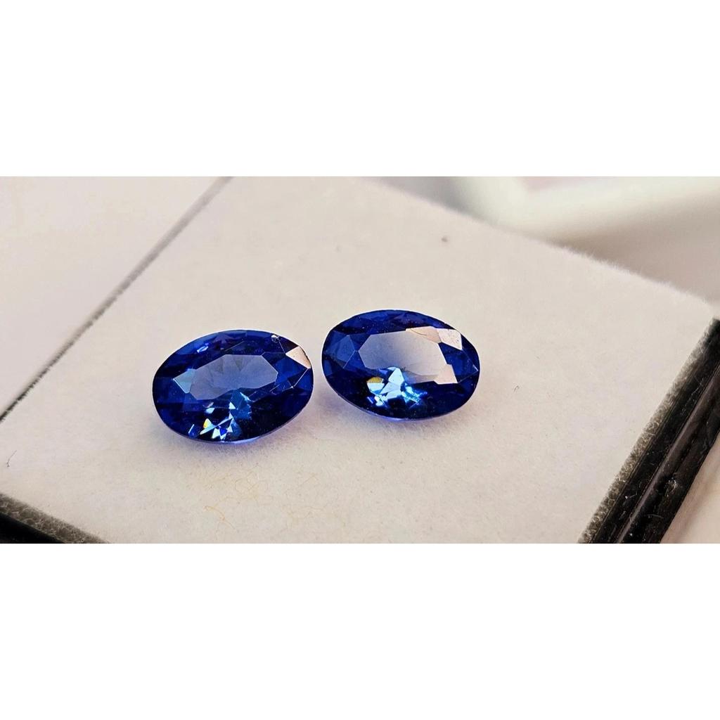 Schöner Zirkon Blau Für Ohrringherstellung Oval geschliffen 2+ Karat Paar Lose Edelsteine