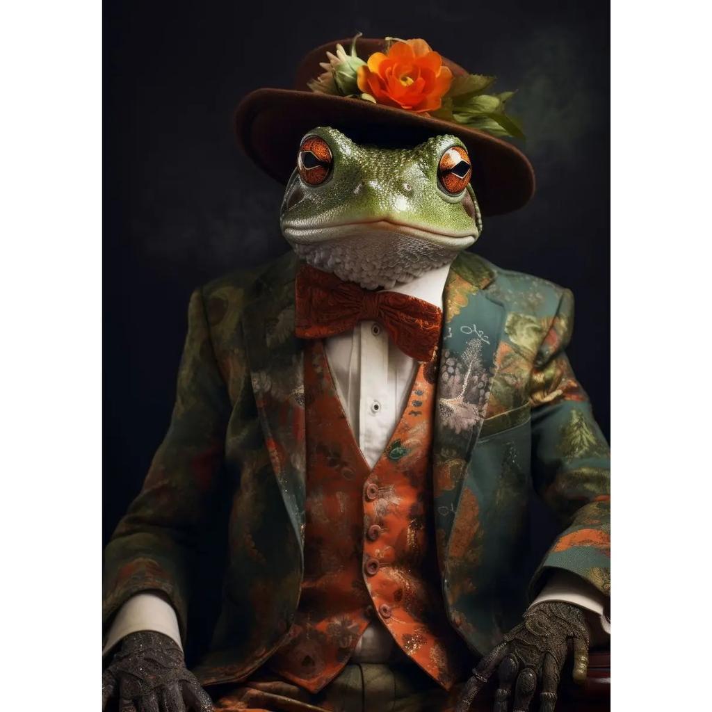 Plakat ze zwierzęciem w stylu Boho Lew Słoń Szympans Obrazy Nowoczesna Sztuka Ścienna Obrazy na Płótnie do Salonu Wystrój Domu