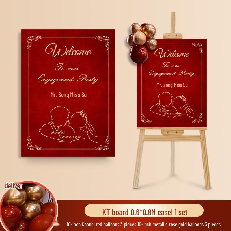 Wedding Ceremony Welcome Sign - Directional KT Board Decor