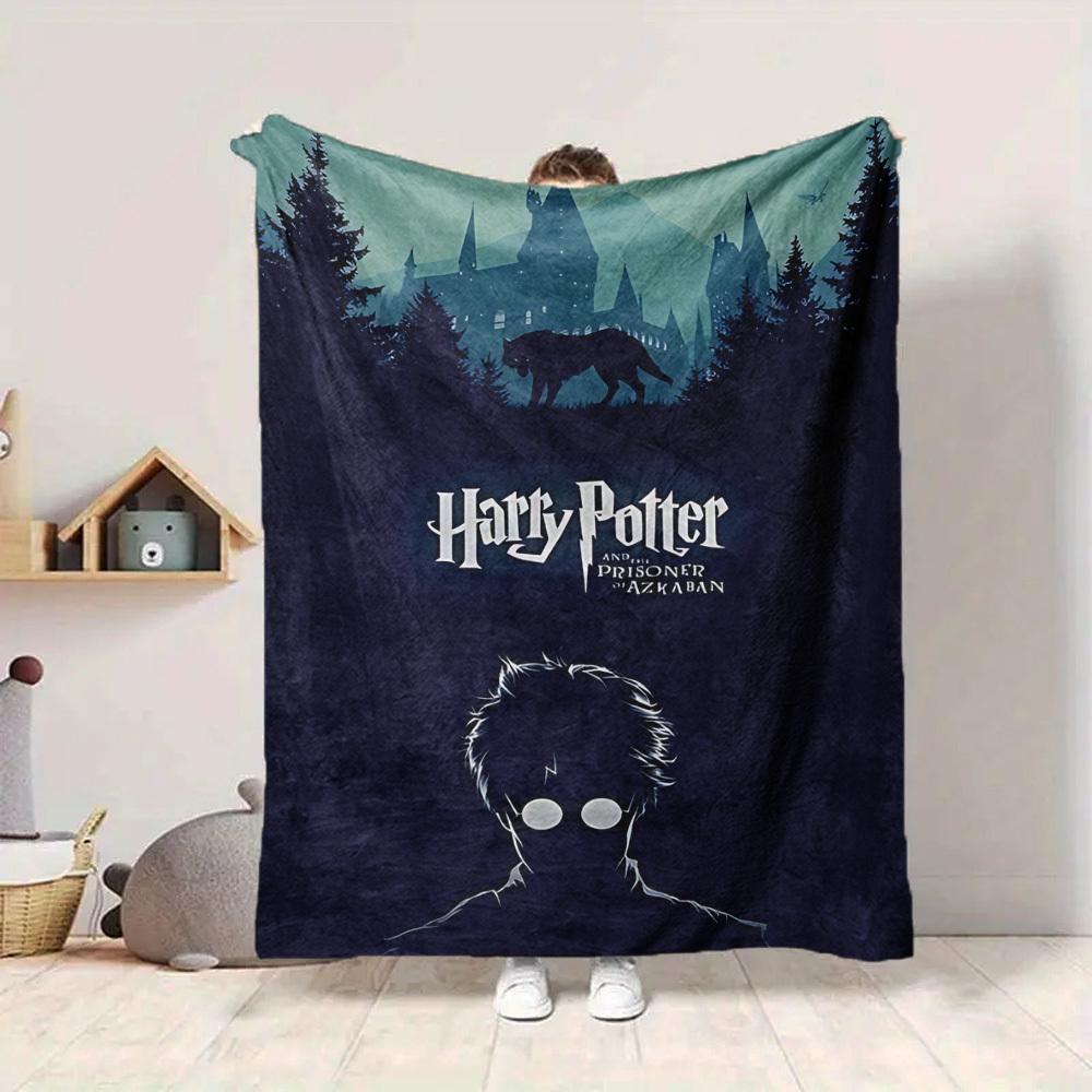 1pc Harry Potter Flannel Throw Blanket - HD Printed Lightweight Soft Warm All-Season Blanket for Sofa, Bed, Travel, Camping 091