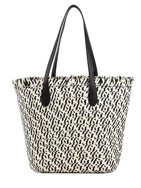 Summer Straw Woven Bag New Large-capacity Hand-woven Bag Straw Bag Tote Bag Women's Vacation Beach Shoulder Bag