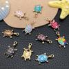 DIY Alloy Drip Oil Turtle Pendant Earrings & Keychain Accessories