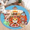 One Piece Logo Round Area Rug Carpet Rug For Living Room Bedroom Sofa Playroom Decor Nonslip Floor Mat