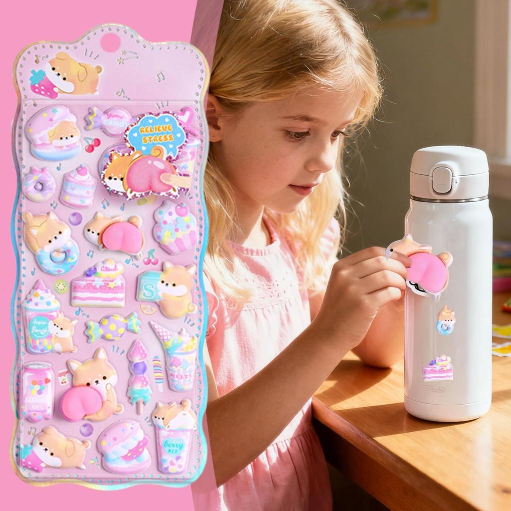3D Stickers For Kids Cartoon 3D Bubble Foam Stickers Bubble Foam Decals For Children Bedroom Living Room Classroom School Craft