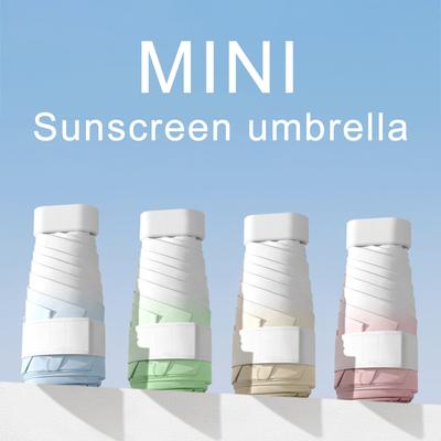 Gradient Flat Umbrella Mini Sun Umbrella Lightweight, Sunshade, Sun Protection, UV Protection, Small and Portable, Suit