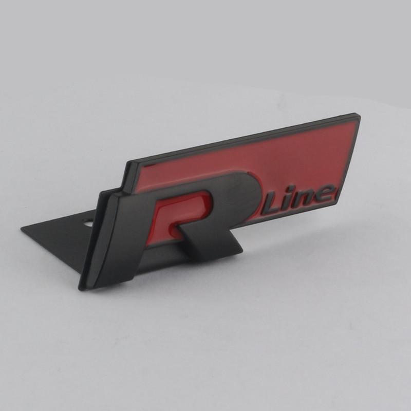 Compatible R Line Logo Sticker for Volkswagen Golf, CC, Scirocco, Magotan, Sagitar, and Polo - Rear Emblem/Grille Badge