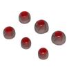 6pcs Earphone Eartips Silicone Soft Noise Isolation 3 Sizes Replacement Earplugs for 4.5‑6.5mm Sound HoleGray Red