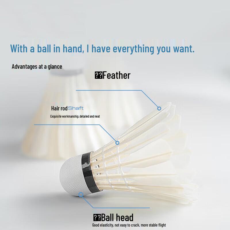 Sports Partner Durable Badminton Shuttlecocks