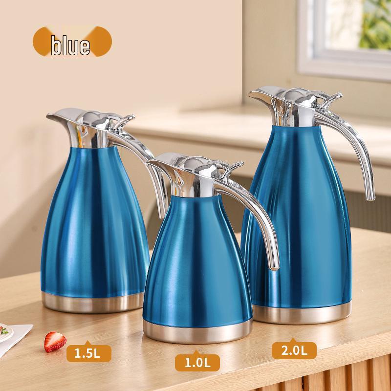 European Style 304 Stainless Steel Vacuum Insulated Flask, Large Capacity Hot Water Bottle, Double Layer Coffee Pot