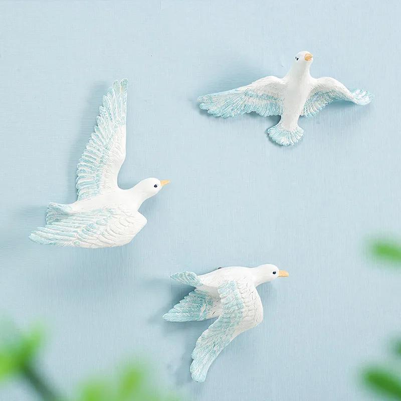 Resin Wall Hanging Seabird Living Room Painted Seagull Cafe Background Decoration Gift Interior