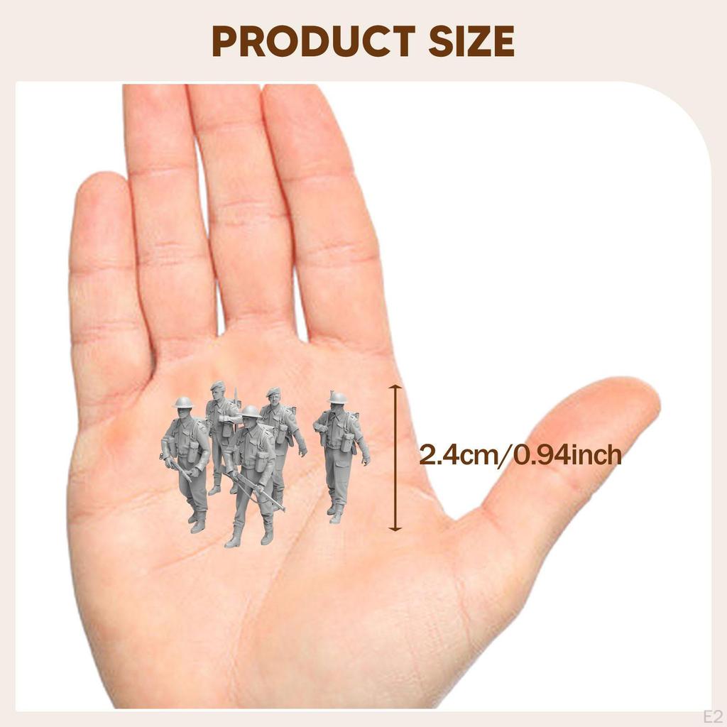 5 Pieces Scale Models Diorama Layout Collectible Sandbox Children Artworks Miniature Figurines for