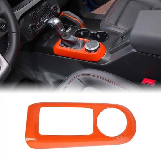 + For Ford Bronco Orange Central Gear Shift Panel Trim Control Cover Bezels