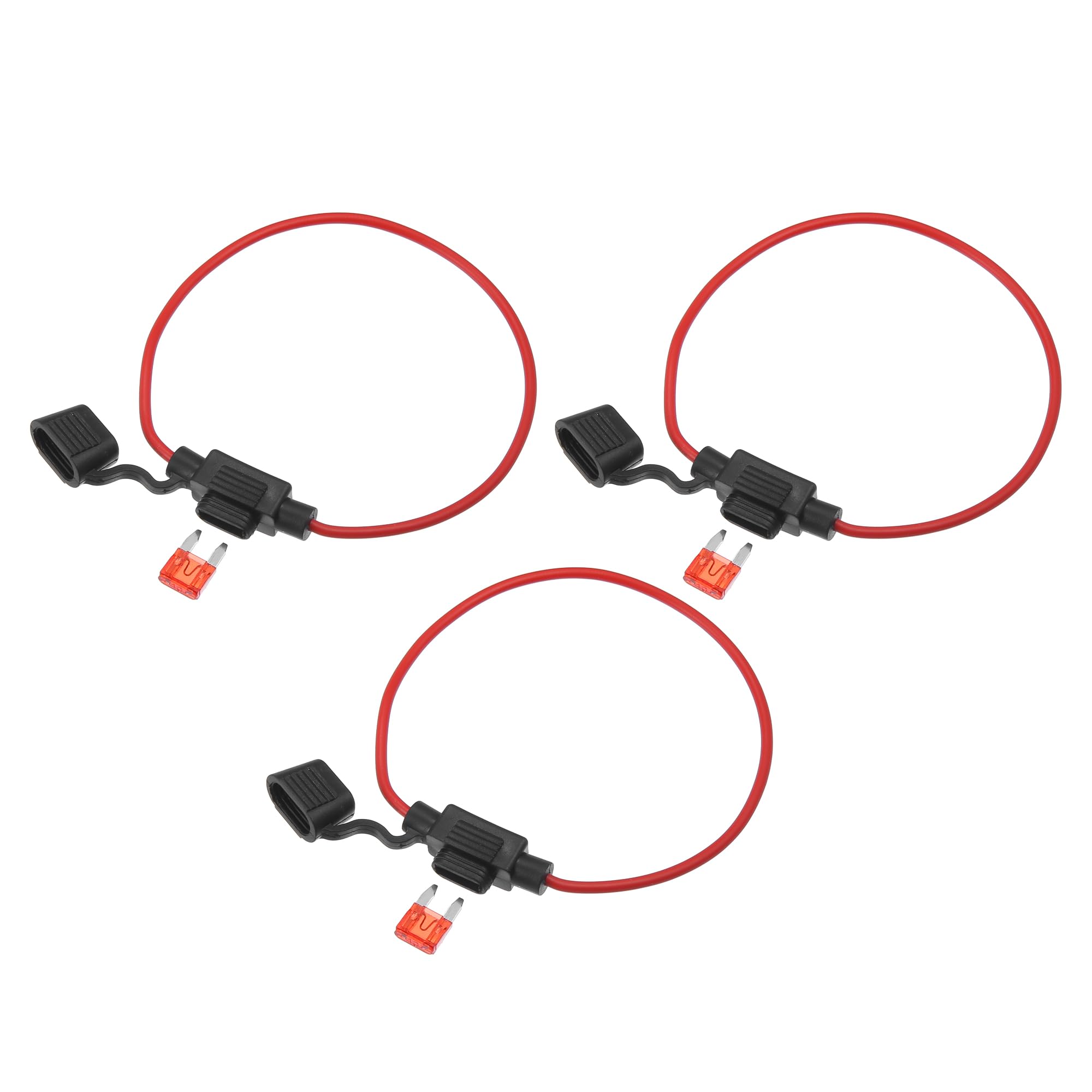 

X AUTOHAUX Car Inline ATC Blade Style Inline Fuse Holder 10A чёрный