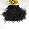 Feather1Meter Natural Ostrish Feather Trim Fringe 6-18cm DIY Feather Ribbon for Dress Clothing Sewing Crafts