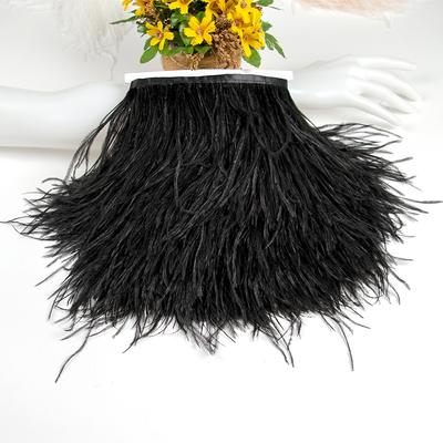 Pierko1Meter Prírodné pštrosie pierko Ozdobný lem Strapce 6-18cm DIY Pierková stuha na šaty Odev Šitie Remeslá