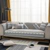 Printing Splicing Solid Color Sofa Covers Thickened Sofa Cushion Autumn Winter Non-Slip Plush Cushion Cover Plush Sofa Cushion