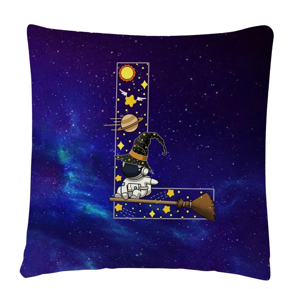 

Астронавт Письмо Мультфильм Узор Чехол Подушка Наволочка Домашний Диван Автомобиль Декоративный 66x66cm