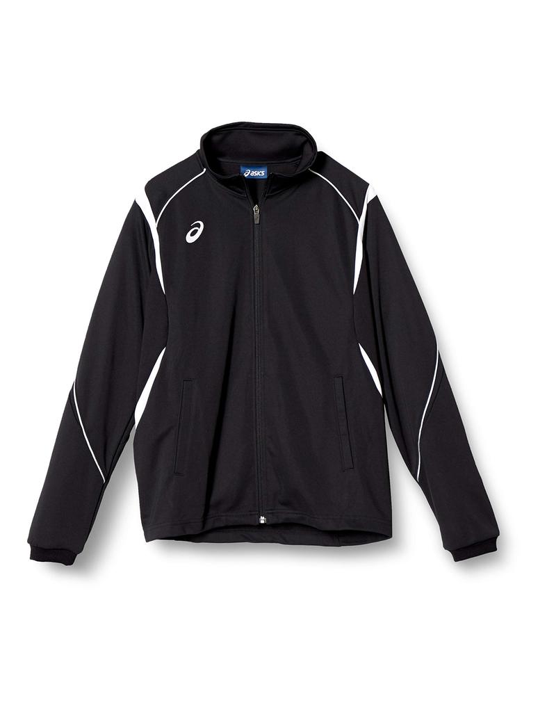 Training Wear Training Jacket XAT143 Japan M to Japanese size [Asics] [Men's] Men's Black/White (equivalent M)