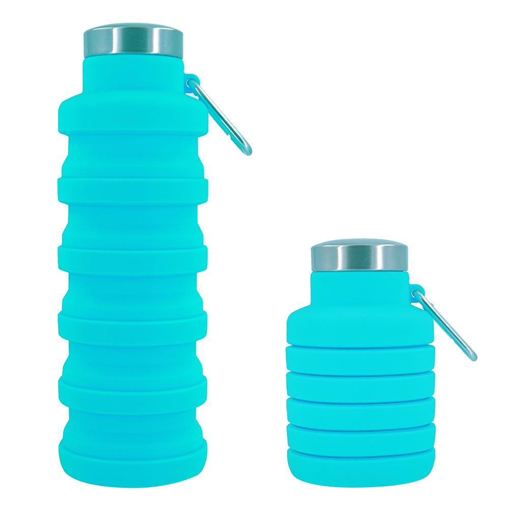 500ml Collapsible Water Bottle Portable Leakproof Reusable Telescopic Cup Travel Water Bottle for Camping Hiking Traveling